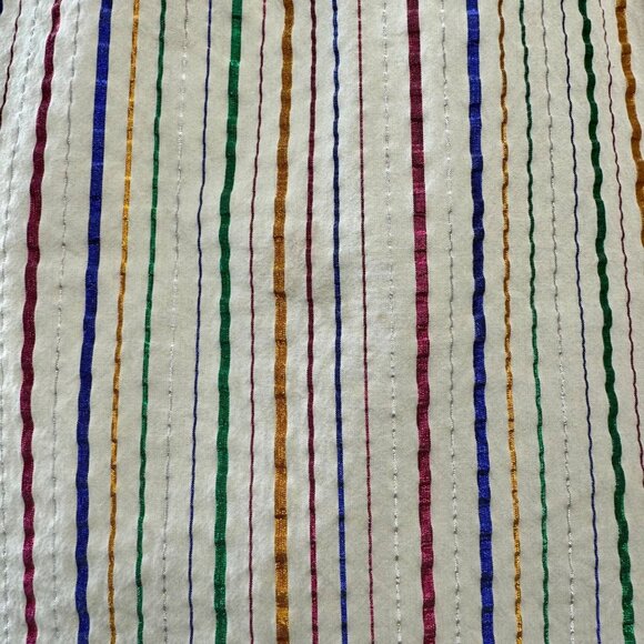 HANNA ANDERSSON Metallic Striped Dress Girls 6-7 120 Rainbow Shimmer Tunic Top - Picture 4 of 8